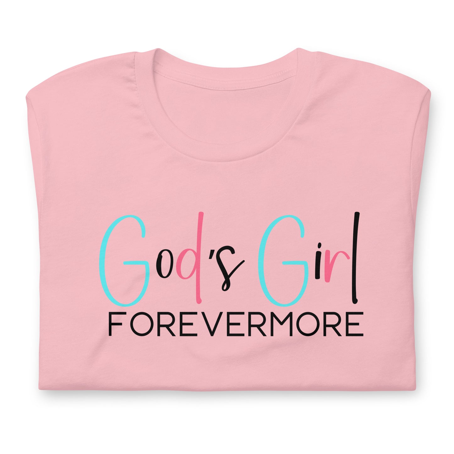 God's Girl Forevermore - Teal, Pink, Black Large Logo