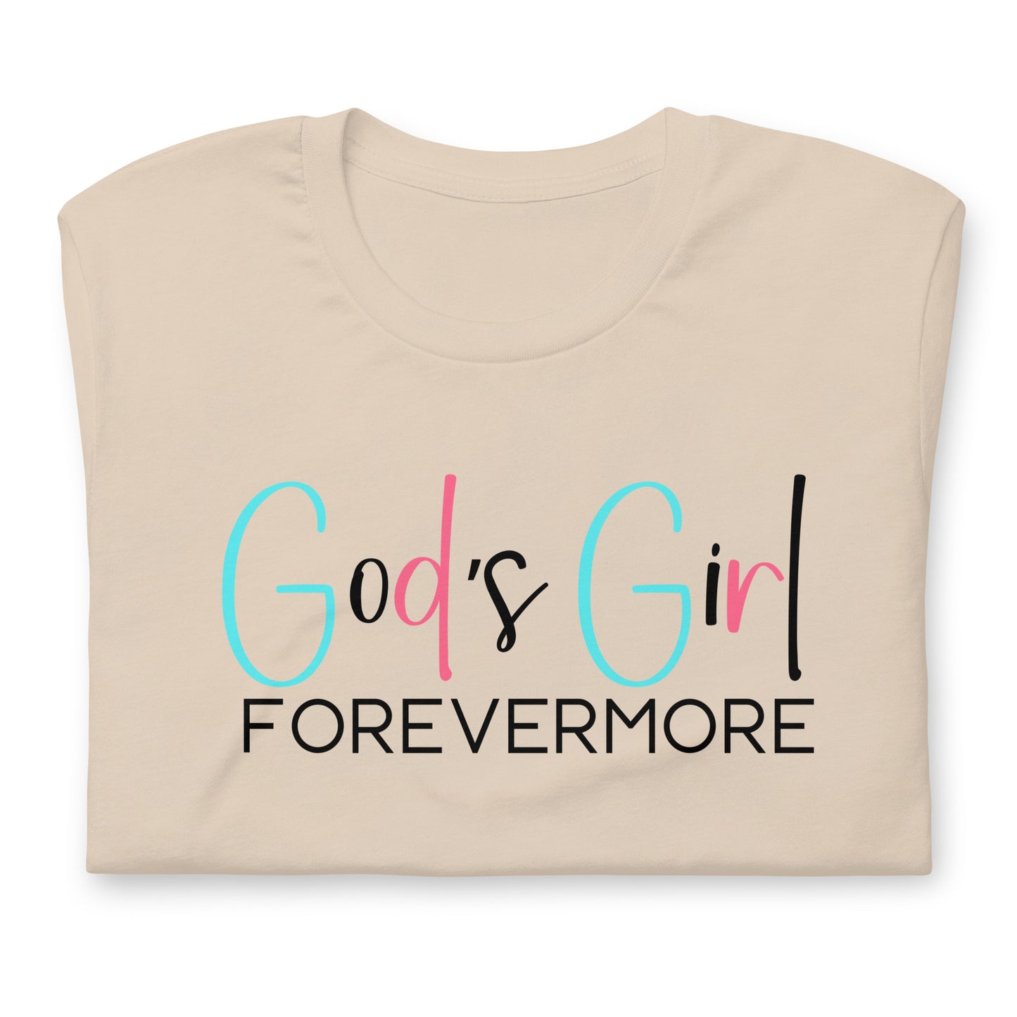 God's Girl Forevermore - Teal, Pink, Black Large Logo