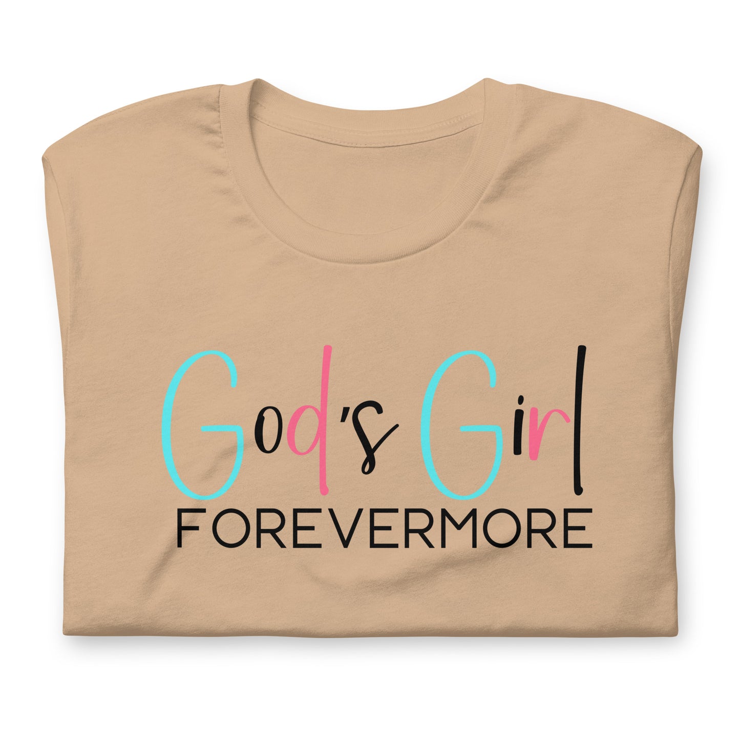 God's Girl Forevermore - Teal, Pink, Black Large Logo